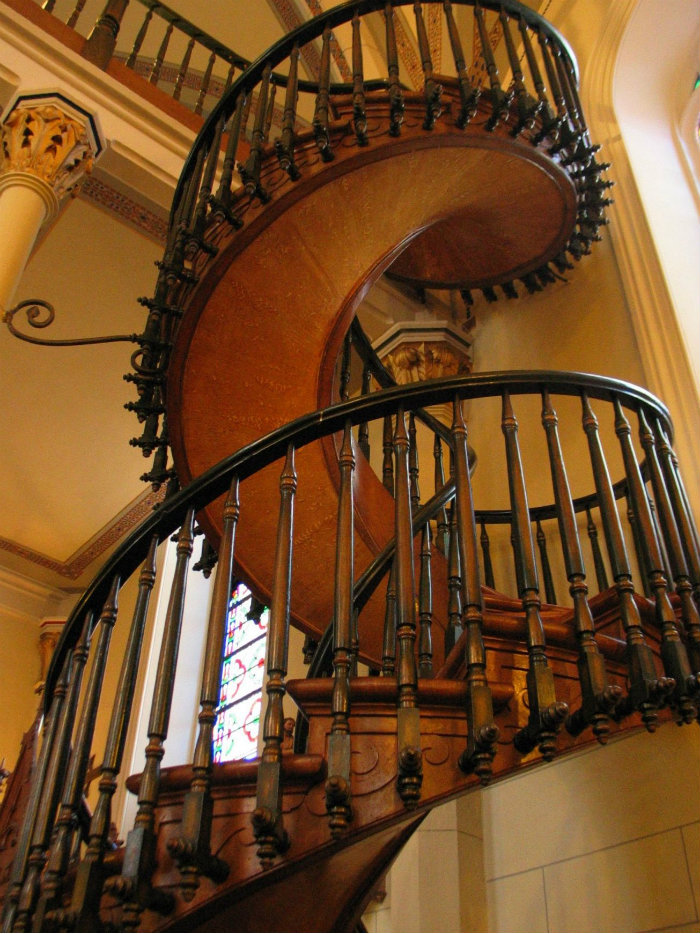 Trendy Spiral Wood Staircase