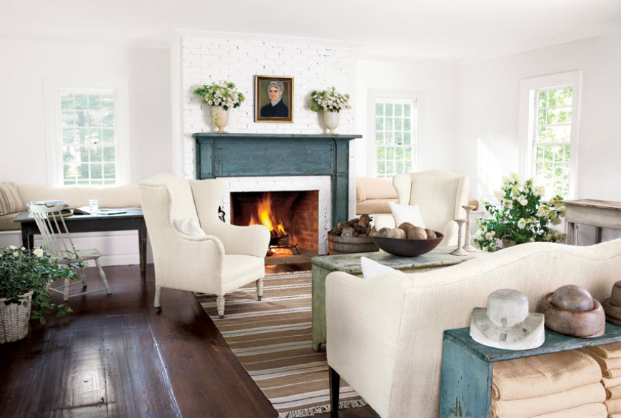 White Living Room Furniture Design Ideas