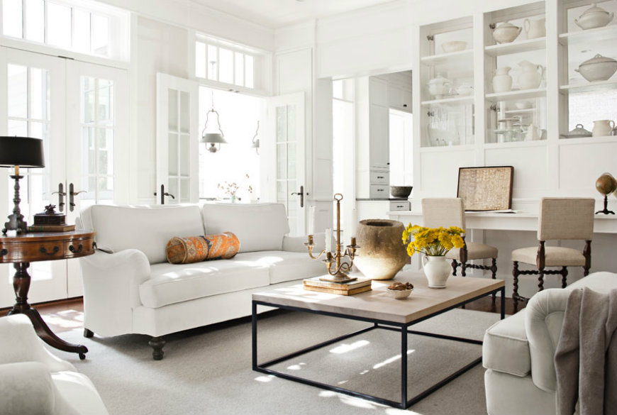 White Living Room Furniture Design Ideas