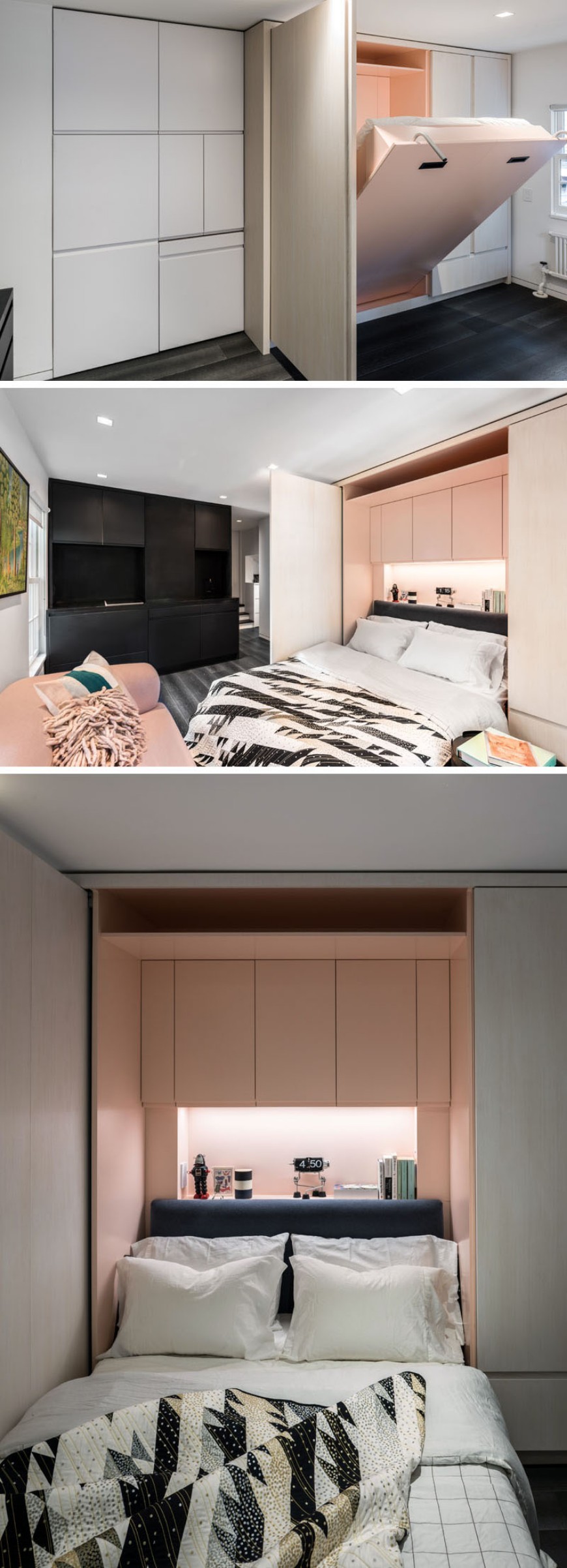 This Small Modern Apartment Has A Wall Of Hidden Uses (8)